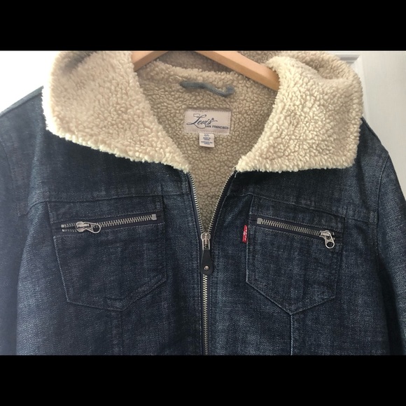 Levis women Jean quilted jacket size large great condition - Picture 3 of 5